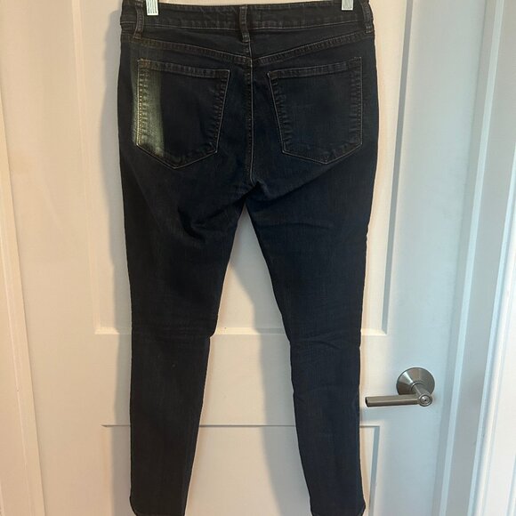 Loft; 28/6 P; Curvy skinny dark wash denim jeans - Picture 2 of 2